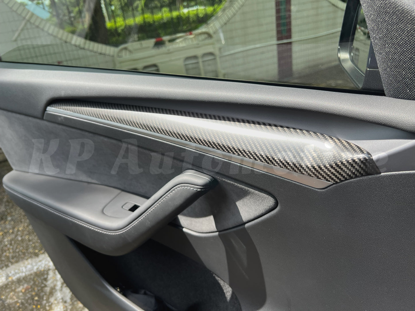 Model 3/Y Dry Carbon Fiber Dashboard and Front Door Trim Panel Covers (Matte Carbon Fiber)