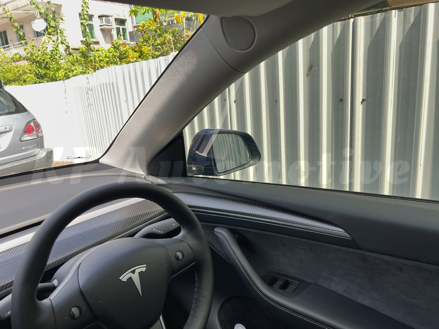 Model 3/Y Dry Carbon Fiber Dashboard and Front Door Trim Panel Covers (Matte Carbon Fiber)