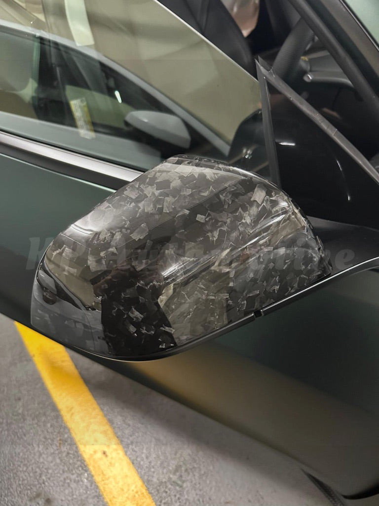 Model 3 Forged Carbon Replacement Mirror Cap