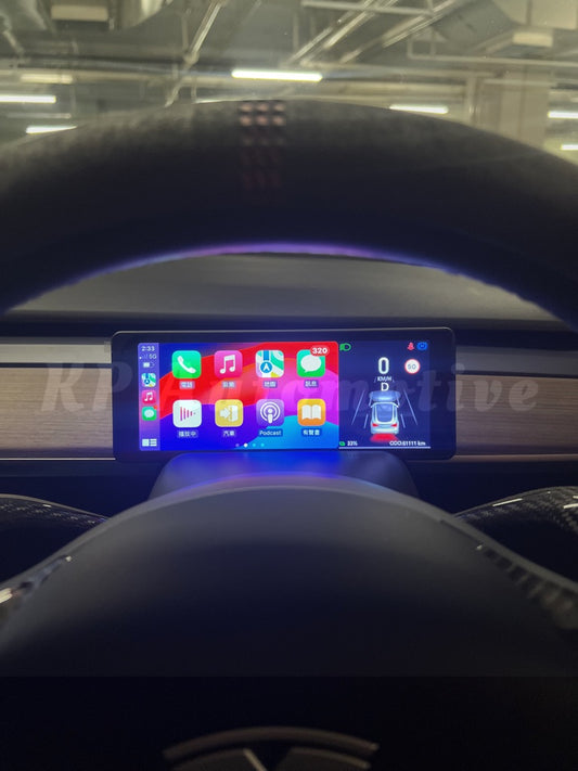 T6 CarPlay Steering Wheel Touchscreen Display for Tesla Model 3/Y (No Front Camera)