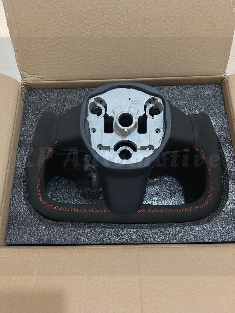 Model 3/Y Forged Carbon Fiber Yoke Steering Wheel (Alcantara) - Full Set